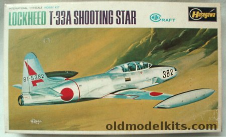 Hasegawa 1/72 Lockheed T-33A Shooting Star, JS-038-100 plastic model kit